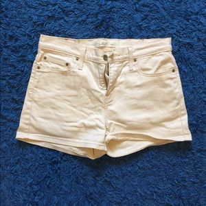 White High Waisted Levi’s Shorts